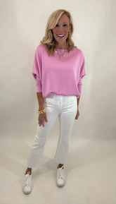 Crop Patch Pocket Flare (white)