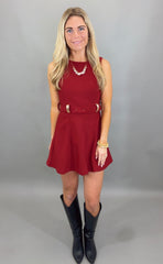 Poised Intent Dress (ruby)