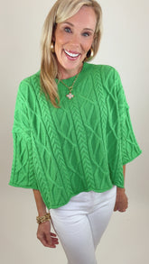 First Class Cable Knit (green)