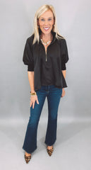 Zip Vogue Top (black)
