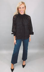 Noir Bloom Blouse