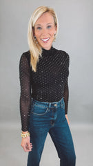 Juliette Dot Top (black)