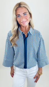 Just Right Button-Up (navy)