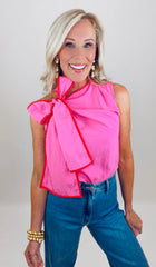 Tie the Knot Top (hot pink)