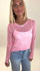 Sweet Pink Sheer Top