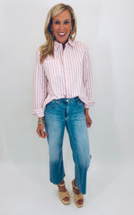 Petal Stripe Button Down