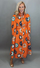 Autumn Medallion Midi Dress