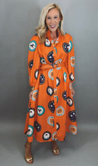 Autumn Medallion Midi Dress