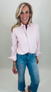Petal Stripe Button Down