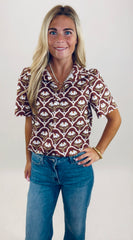 Deco Blossom Top (brown)