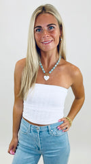 Floral Fantasy Lace Tube Top