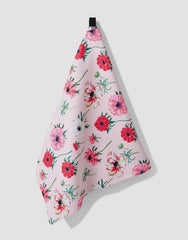 Anemone Garden Flower Tea Towel