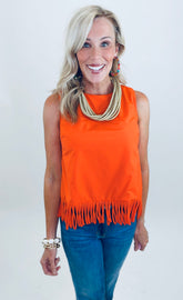 Fringe Benefits Top (orange)