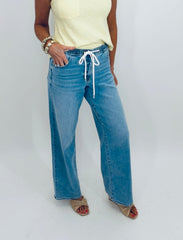 Pulled Together Drawstring Denim