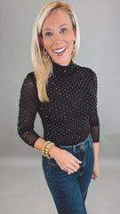 Juliette Dot Top (black)