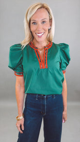 Highland Holiday Top (green)