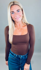 Polished Edge Square Neck Top