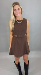 Poised Intent Dress (brown)
