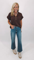 Mid Rise Slim Wide Leg (med denim)