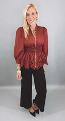 Darling Detail Top (burgundy)