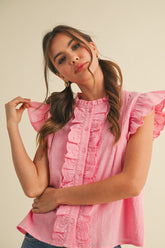 Lace It Lovely Top (pink)
