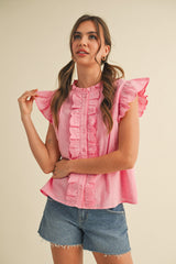 Lace It Lovely Top (pink)