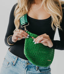 Woven Bum Bag (emerald green)