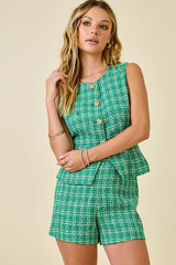 Tweed & Tinsel Short (green)