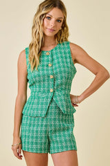 Tweed & Tinsel Short (green)