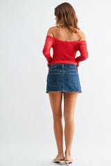 Go-To Denim Skort (dark denim)