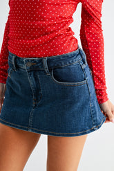 Go-To Denim Skort (dark denim)