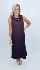 Side Hustle Dress (brown)