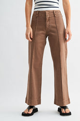 Twill Wide Leg Jean (vintage brown)