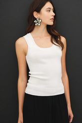 Modern Knit Tank (white)