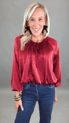 Modern Verse Blouse (crimson)