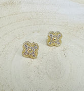 Pave Clover Earring