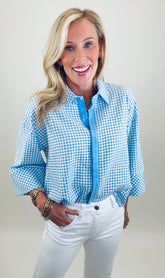 Just Right Button-Up (blue)