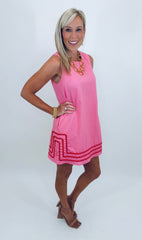 Pop Trim Mini Dress