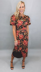 Evening Bloom Midi Dress