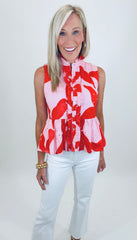 Flounce Factor Top (pink)