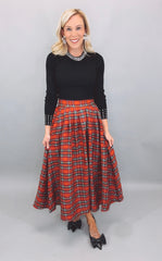Tartan Tidings Skirt (red)