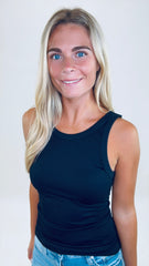 Reversible Ribbed Tank Top (black)