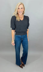 Polished Puff Sweater (charcoal)