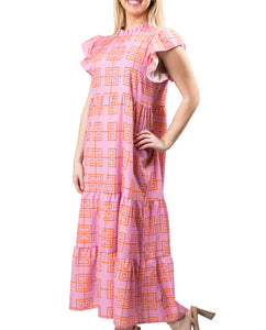 The Laura Dress (pink/orange)
