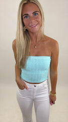 Floral Fantasy Lace Tube Top