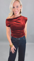 Velvet Rendezvous Top (burgundy)