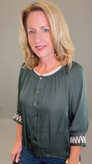 Sutton Blouse (forest green)