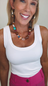 Mixed Stone Necklace