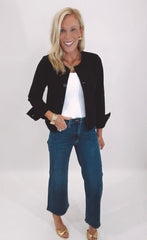 Barrel Denim Jacket (black)