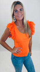 Tulle Time Top (orange)